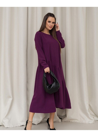 Фіолетова повсякденний сукня 14454 5xl фіолетовий ISSA PLUS