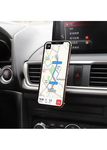 Автомобильный держатель телефона CA47 Metal магнитный для воздуховыпускного отверстия Чёрный MDR Hoco (371793739)