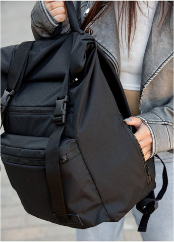 Рюкзак ролл унісекс RollTop LTT чорний оксфорд Sambag (302518944)