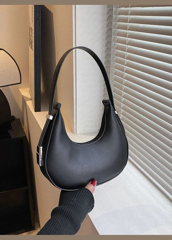 Жіноча сумка 1447 багет чорна No Brand (290665295)