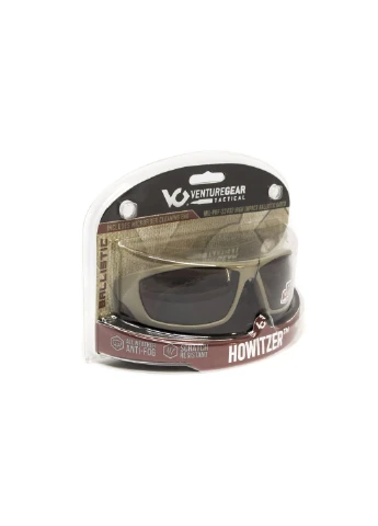 Захисні окуляри Howitzer Black (forest gray) Anti-Fog, чорно-зелені в чорній оправі Venture Gear (378710657)