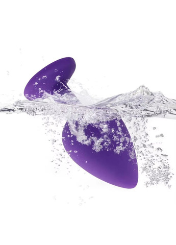 Анальна пробка з каменем прозорим кристалом Розмір S силіконова фіолетового кольору Анальна прикраса з каменем China (317747475)