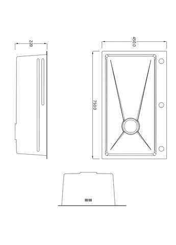 Handmade Мийка для кухні інтегрована Decor Honeycomb 3,0/1,0 мм LDH7545DEC48372 LIDZ H7545 (364487921)