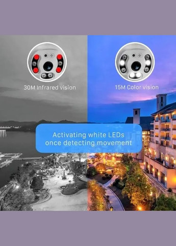 Камера видеонаблюдения Wifi поворотная портативная (2041346850) No Brand (328261677)