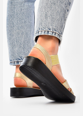 Босоніжки жіночі золотистого кольору Let's Shop (338370791)