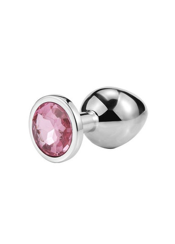 Анальная пробка металлическая с розовым алмазом, размер S, 10019P Soft Touch (290147868)