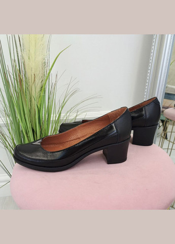 Vasha para Женские кожаные туфли на невысоком каблуке. 36 размер черный з, украина — демисезон (303931727)