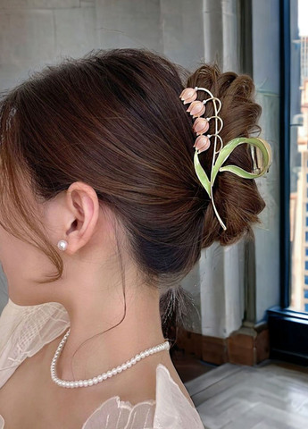 Заколка краб для волос "Beautiful lily", 11,5 х 5,5 см Анна Ясеницька (285720595)