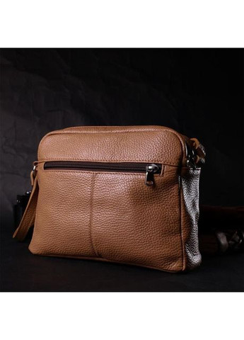 Сумка кросс-боди через плечо женская из натуральной кожи маленькая Бежевый 36441 Grande Pelle (353690199)