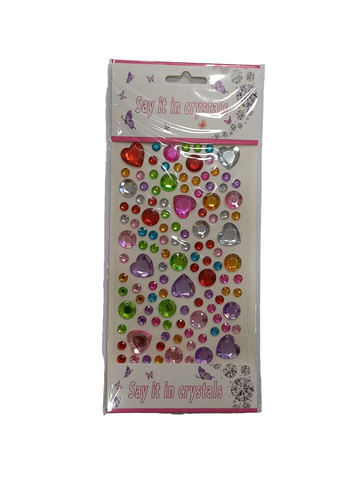 Наклейки стрази 86550 "Сердечки та Кружочки" (7597590086550) No Brand (323372002)