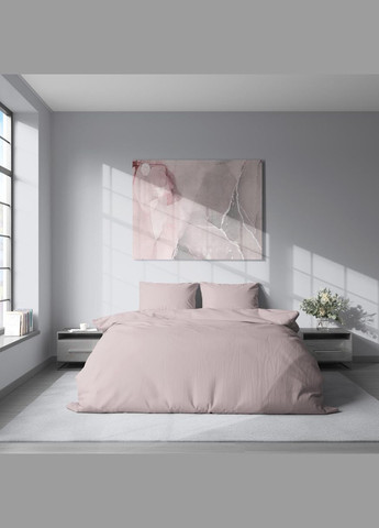 Постельное белье " ",Микрофибра,Розовый с Серым,Семейный P-0132 Lelit (308071799)