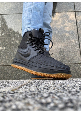 Чорні Зимовий кросівки чоловічі nike lunar force 17 duckboot black 1 найк дакбут No Brand