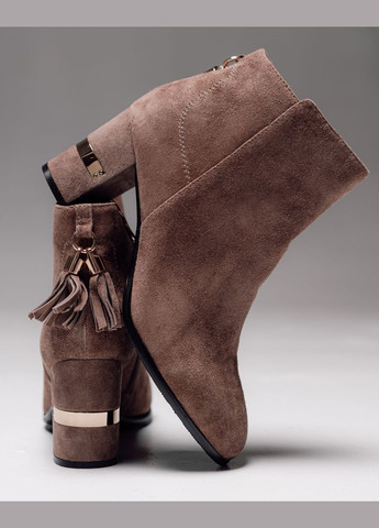 Осенние ботинки капучино замша Gotti из натуральной замши