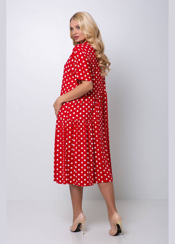 Красное откровенный платье в крупный горох элена красное 56 Tatiana