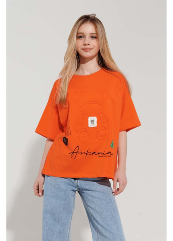 Оранжевая демисезонная футболка Dinomin