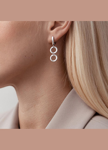 Асиметричні срібні сережки 4983 Oniks (264024429)