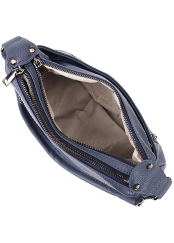 Удобная женская сумка из натуральной кожи 23019 Синий Vintage (357494983)