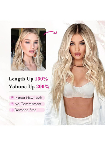 Накладне волосся пасма на кліпсах 60 см, 4 шт, довге хвилясте шоколадно-коричневе мʼяке, треси для нарощення обʼєму No Brand (353746188)