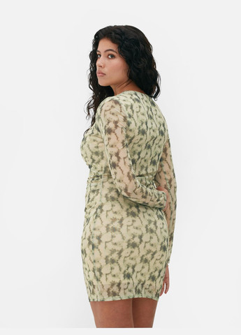 Оливкова сукня демісезон,оливковий в візерунки, Primark