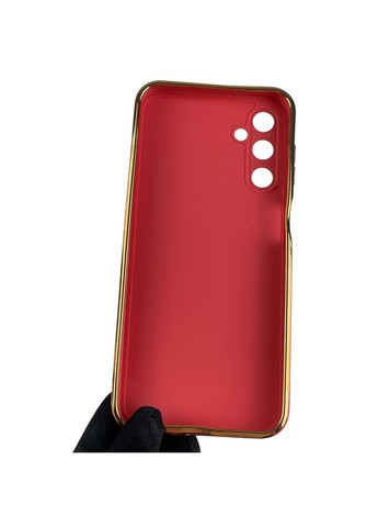 Чехол для Galaxy M14 5G SM-M146 глянцевый с золотой окантовкой с защитой камеры на самсунг м14 красный Samsung (366018899)