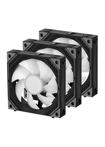Корпусний вентилятор Air Cool ACF120MB-ARGB, 3x120мм, 2000rpm, 4pin PWM +5VARGB, 20.5dBa, 2E Gaming (367073186)