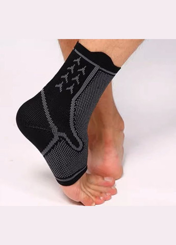 Бандаж для голеностопа універсальний чорно-сірий розмір S (36-38 см) AOLIKES (308845116)