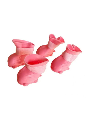 Гумове взуття для собак на липучці рожеве M No Brand (299840270)