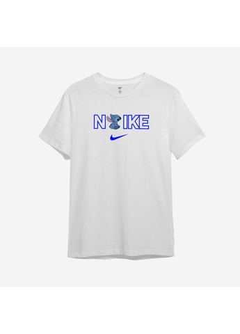 Біла футболка з принтом "n*ke". lilo & stitch (10676925463) з коротким рукавом ТiШОТКА