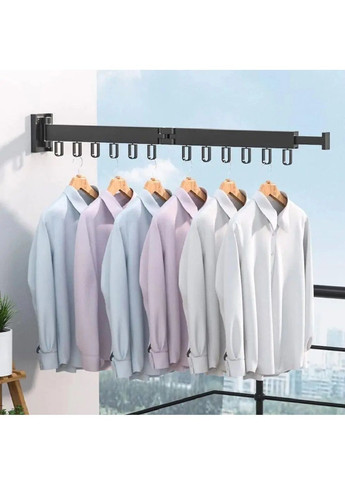 Настенная складная балконная сушилка на 2 секции с максимальной нагрузкой до 60 кг для белья одежды вещей 84 см (481042-Prob) Unbranded (352060868)