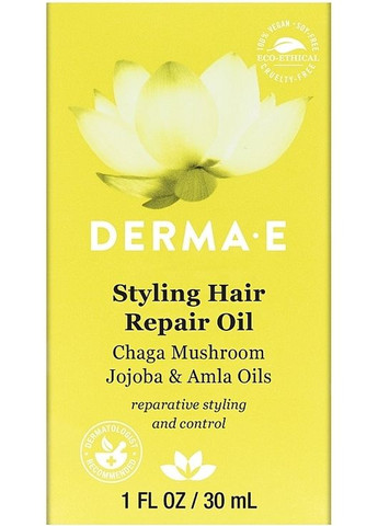 Відновлювальний засіб для волосся з оліями чаги, жожоба й амли Bonding Hair Repair Oil 30ml (923513-34922307) Derma E (368634857)