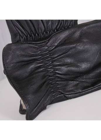 Перчатки мужские кожаные LM216-1 черные демисезонные с резинкой De Esse (306709370)