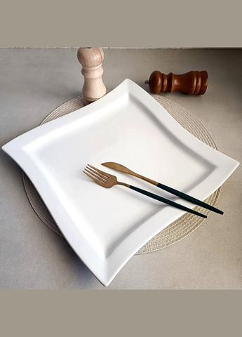 Велика квадратна плоска тарілка HLS 300х300 мм (A1132) No Brand (366818194)