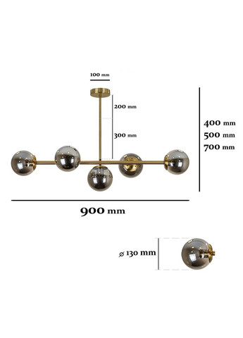 Люстра 7529906-5 BRZ+BK (LVS4731) Levistella (323003371)