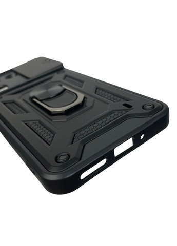 Чохол для Redmi 13C броньований з кільцем зі шторкою на камеру на сяомі редмі 13с чорний rg1 Xiaomi (366020565)