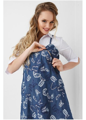 Синее повседневный платье 1908 1085 Dianora