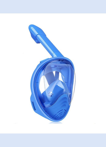 Повнолицьова маска для дайвінгу та снорклінгу Free Breath з трубкою та тримачем для камери Blue No Brand (346085417)
