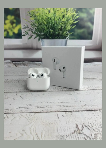 Бездротові навушники macaroon air 3 сенсорні блютуз у дизайні AirPods 3 вкладиші, гарнітура tws білий No Brand (339092313)