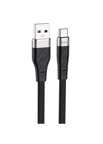 Кабель X53 USB — Type-C Angel silicone charging силіконовий 1m, 3 ампери швидкісний чорний Hoco (313333181)
