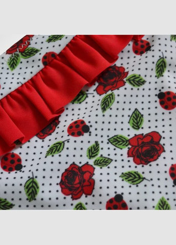 Комбинированный летний раздельный купальник для девочки 122-146 см красный/белый (0983) раздельный Keyzi