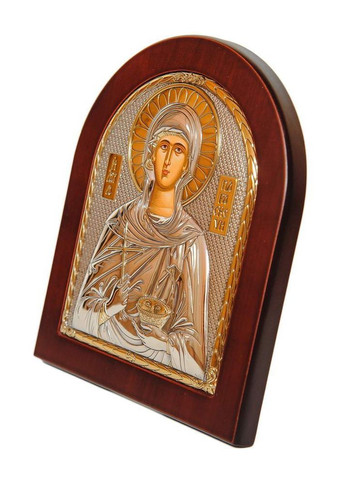 Срібна ікона Свята Параскева 15,6х19 см (Греція) Silver Axion (266266042)