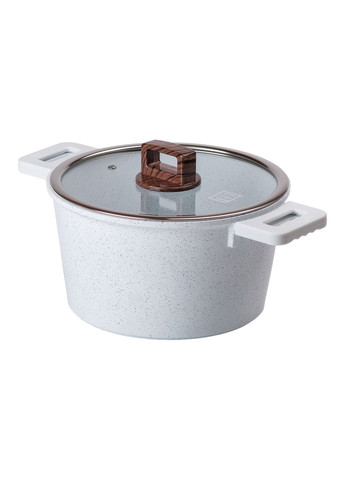 Каструля алюмінієва MGC з гранітним покриттям 5,3 л, біла MGC HP-4-441 No Brand (373399871)