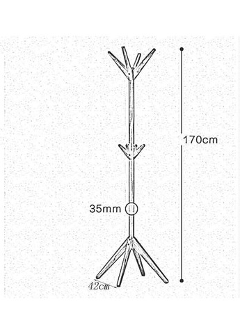Стойка вешалка для одежды из дерева Видин капучино (СВГ-001809) No Brand (328076992)