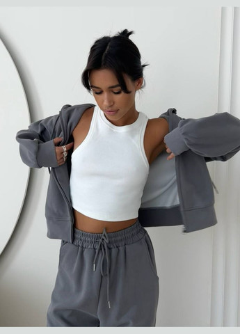 Жіночий спортивний костюм трійка: худі, джогери та топ MonCher (339604742)