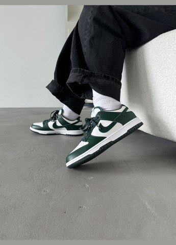 Кросівки жіночі і чоловічі Nike SB Dunk Low green white | Найк СБ Данк низькі зелені білі No Brand зелені демісезони (316231422)