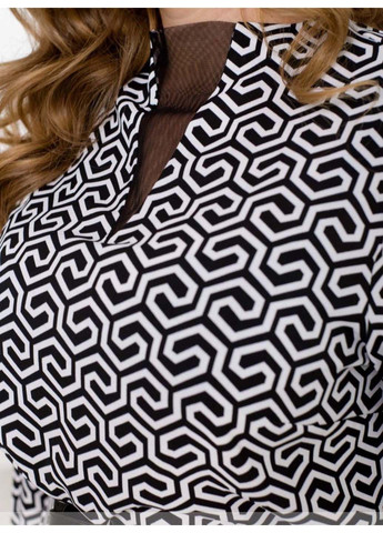 Чорно-білий кежуал сукня Sofia з геометричним візерунком