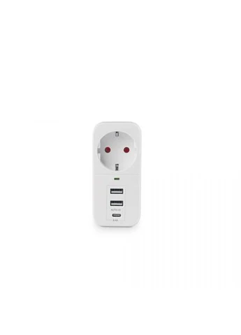 Мережевий адаптер ONCORD з/з 1п 2.4A 2USB+USB-C White Videx (374690253)
