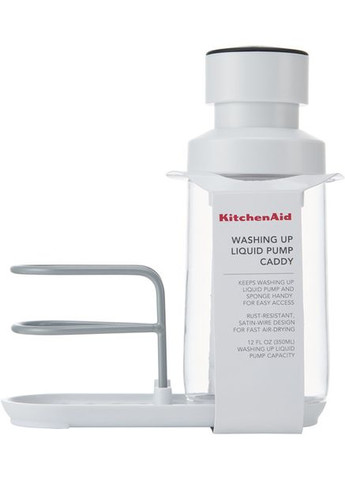 Дозатор для миючого засобу з підставкою для губки Sinkware KEG887OSWH 350 мл білий KitchenAid (364760689)