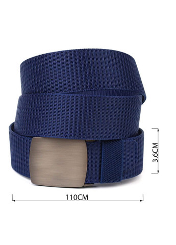 Надійний чоловічий ремінь із металевою пряжкою з текстилю 20596 Синій Vintage (329146725)