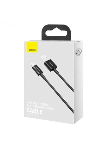 Кабель Superior Series Fast Charging Data Cable USB to Lightning 2.4A 2m Black Baseus (297452422)
