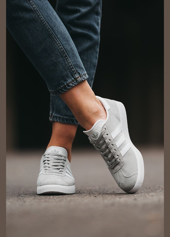 Кросівки жіночі і чоловічі Adidas Gazelle grey | Адідас Газель сірі No Brand сірі демісезони (315761813)